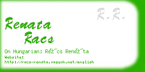 renata racs business card